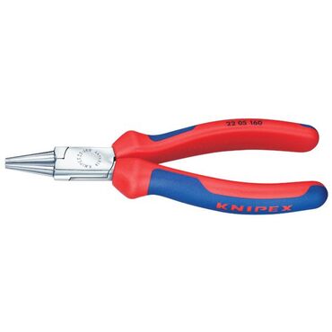 Chrome-plated/insulated round nose pliers type 22 05